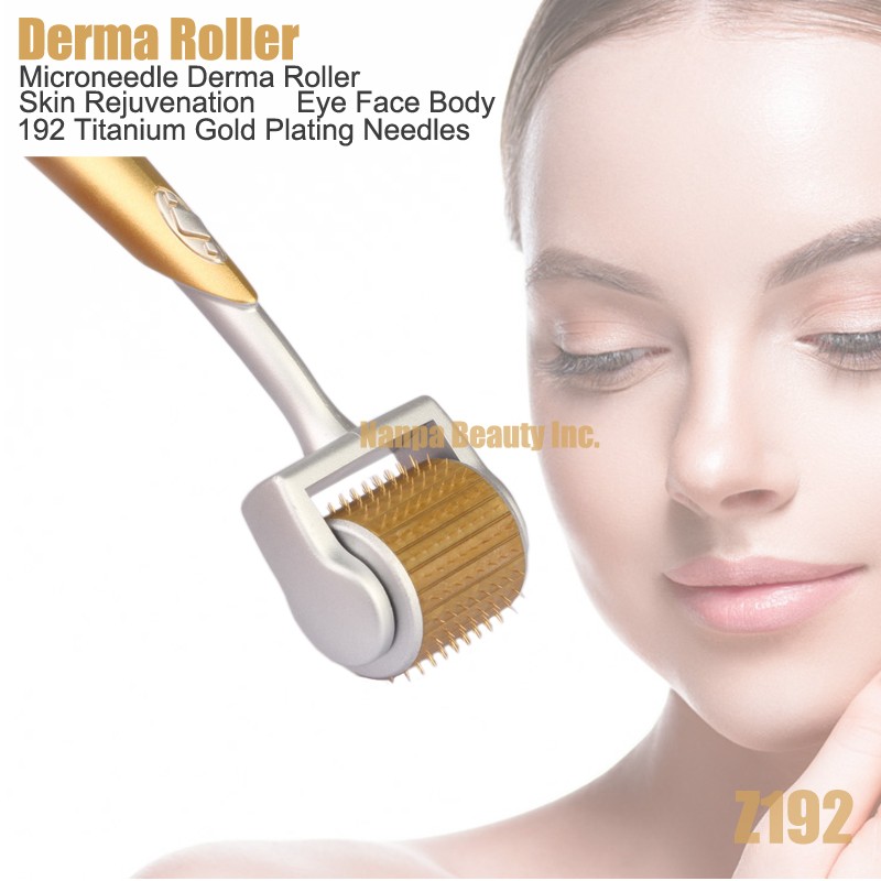 (192 Pins）Titanium Derma Roller For Scars, Stretch Marks Micro Derma Skin Roller