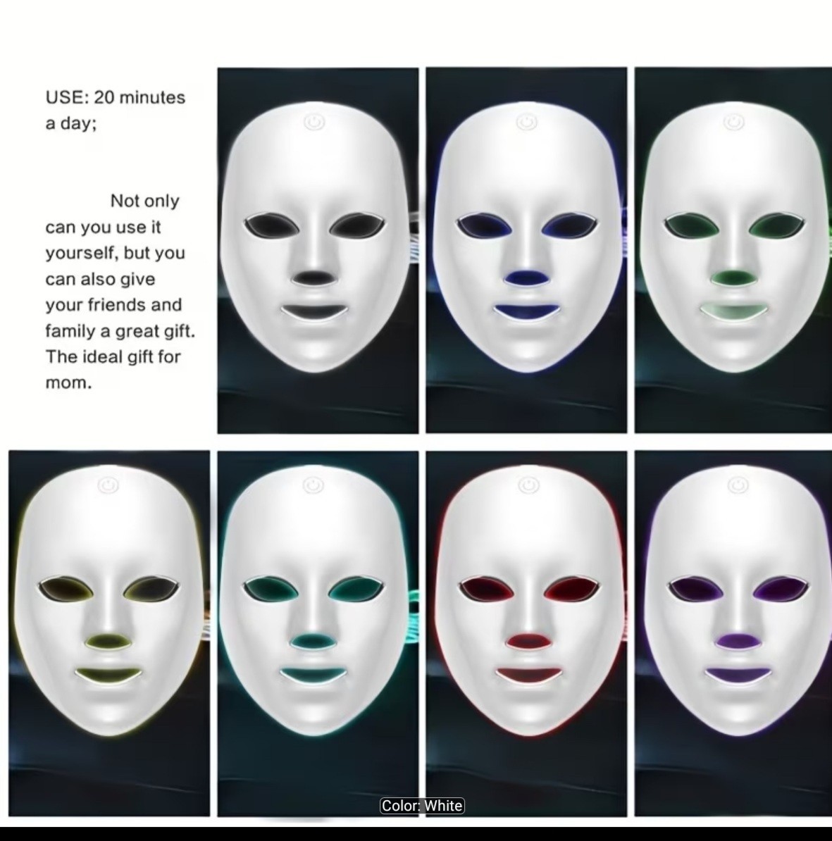 face led lights mask