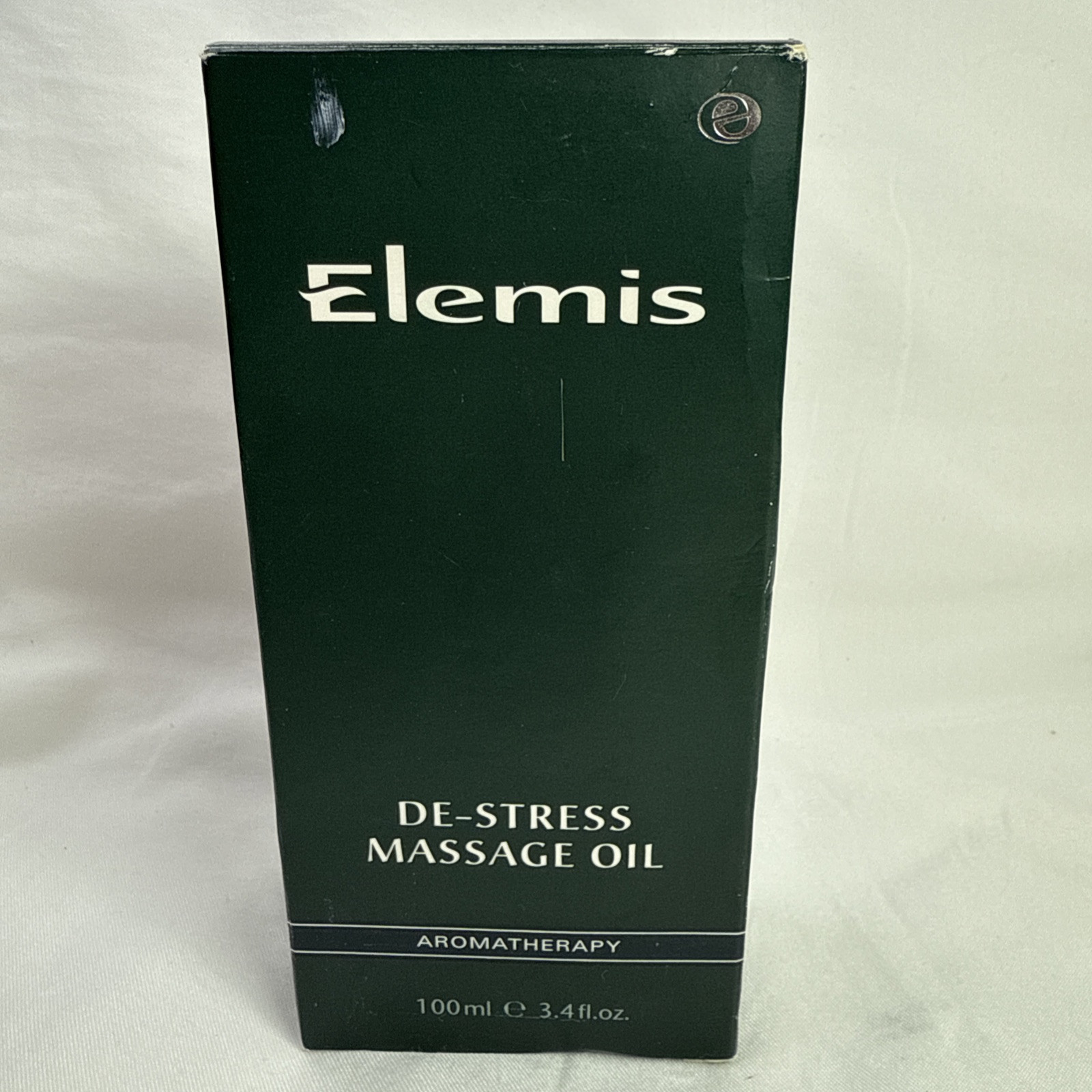Elemis De Stress Massage Oil Aromatherapy 3.4 fl. oz. Green Bottle NEW Relax