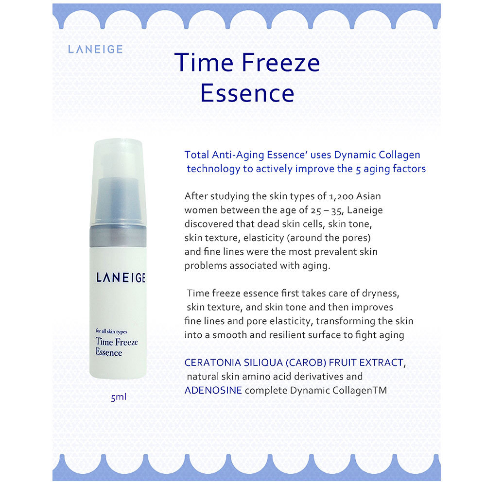 [Laneige] Time Freeze Essence 25ml (5ml x 5 pcs) Anti-Aging Essence