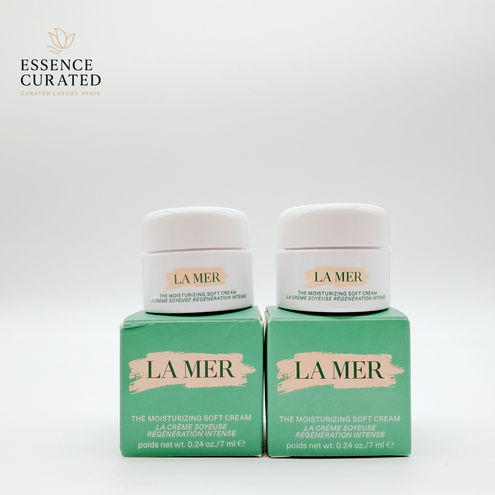 2 x La Mer The Moisturizing Soft Cream 7ml Each Deluxe Sample New In Box