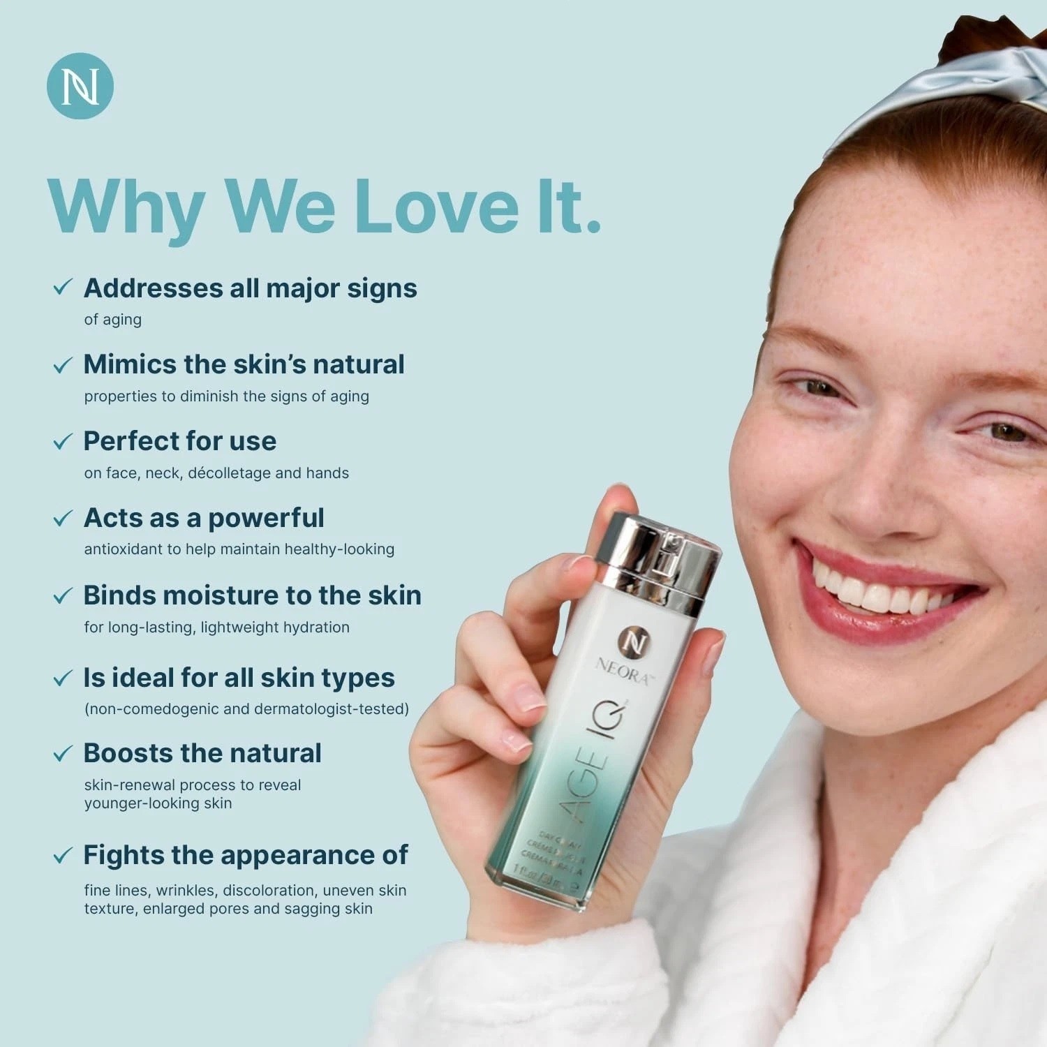 Neora Age IQ Day Cream 1 fl oz Anti Aging Face Moisturizer -Authentic- Exp.2028❗