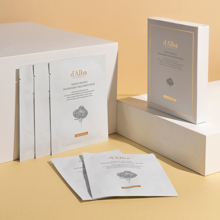 dAlba Vegan Nourishing Mask Sheet Set 20 Sheets 4 Box Korean Mask Pack K-beauty