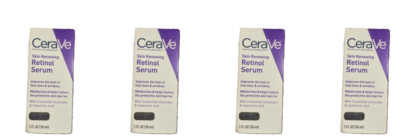 CeraVe Skin Renewing Retinol Face Serum 1 fl oz 30 mL Facial Serum 4 Pack