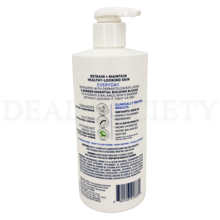 RoC Barrier Renew Gel to Foam Non Drying Foaming Facial Cleanser 12oz Lot of 3