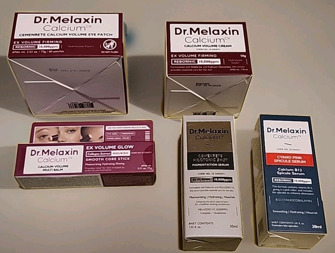 Lot of 5 pieces Dr Melaxin Calcium Cream-Serum-Bundle-NEW-SEALED