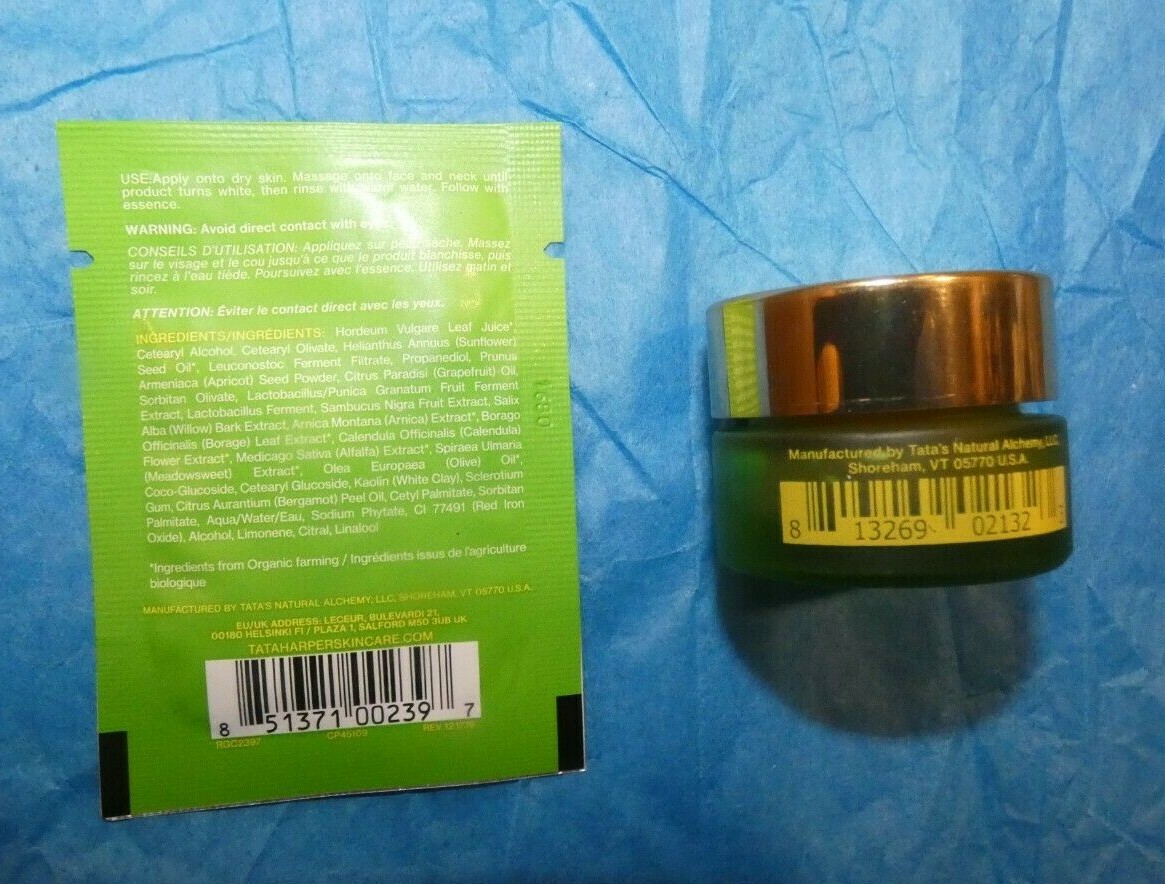 NEW TATA HARPER Resurfacing Mask 0.25 oz. + Regenerating Cleanser 0.1 oz. Sample