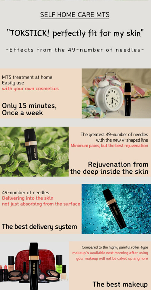 Tok Stick MTS Microneedle Therapy System Self Skin Care Device Easy home care