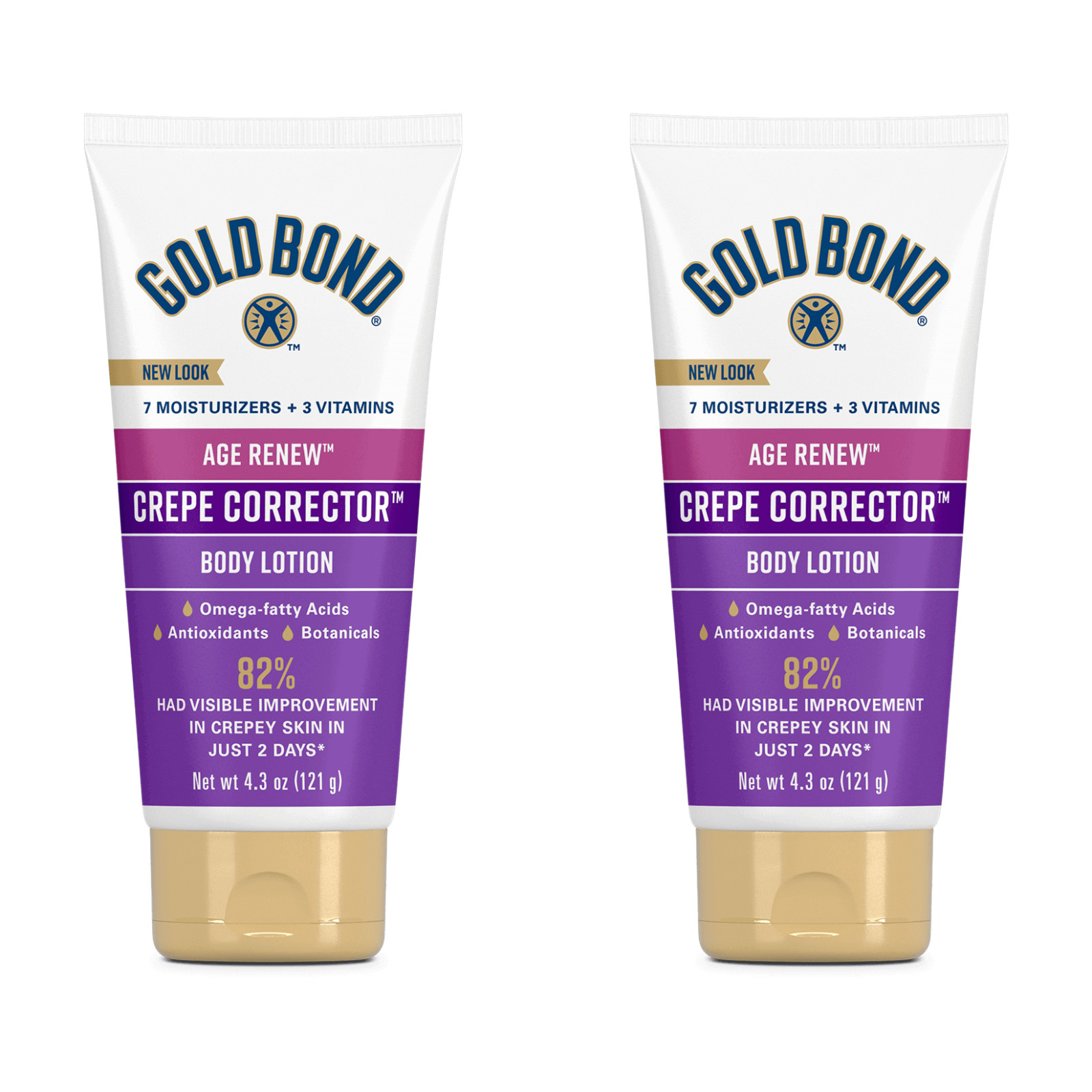 Gold Bond Age Renew Crepe Corrector Body Face Lotion 4.3 oz 2 Pack