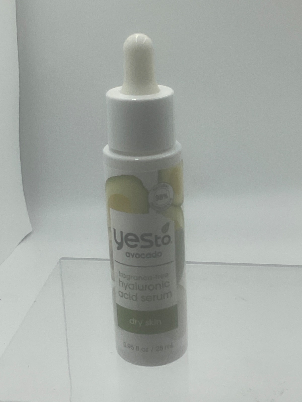 Yes To Avocado Fragrance Free (Dry Skin) Hyaluronic Acid Serum .95 fl oz No Box