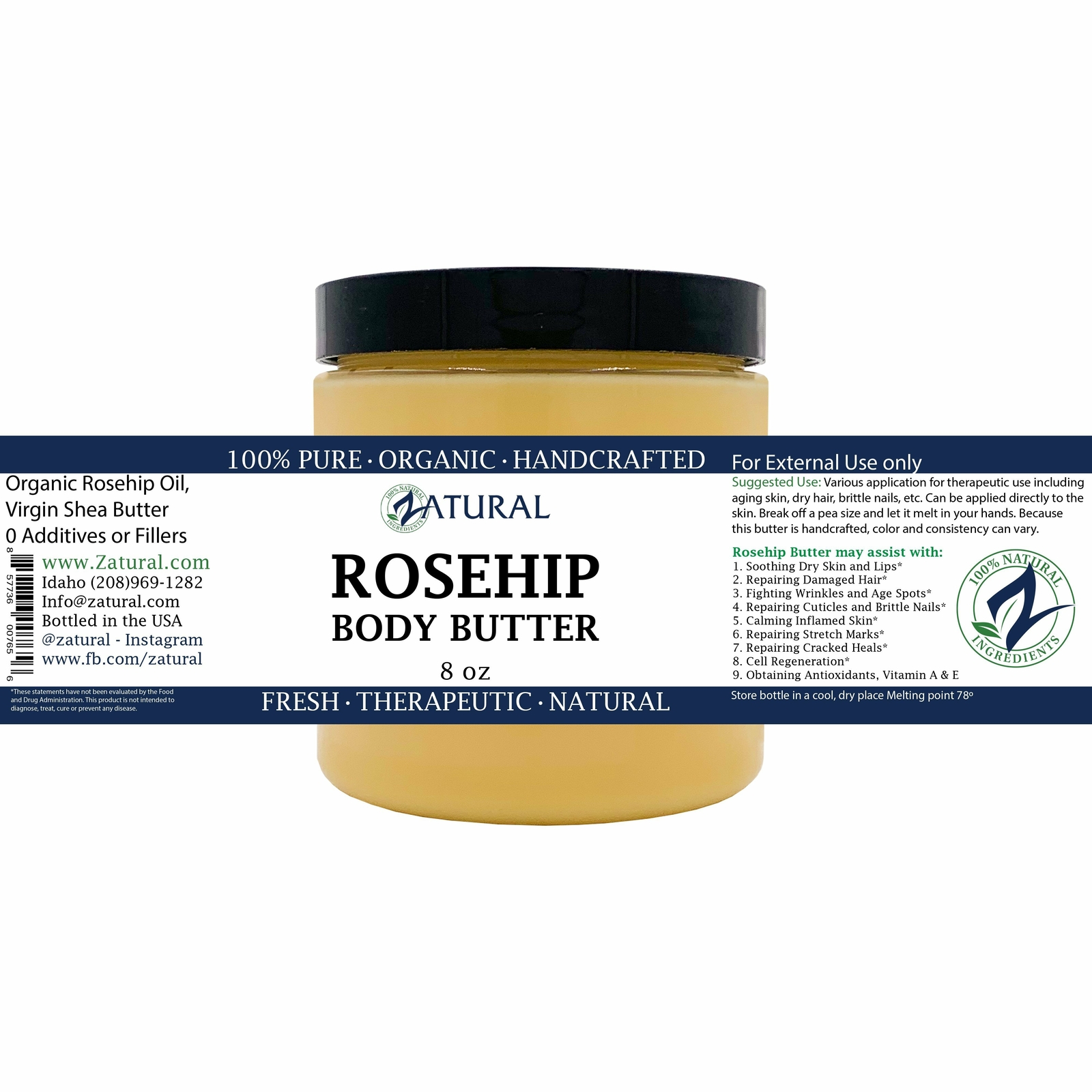 Organic Rosehip Seed Butter + Virgin Shea
