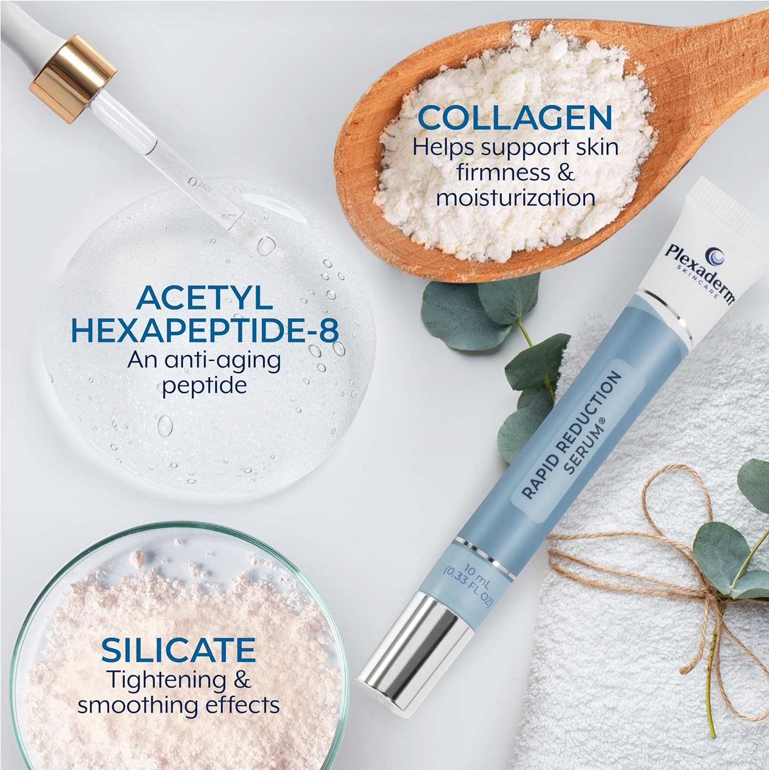 Rapid Reduction Plexaderm Eye Serum Reduces Under Eye Bags Dark Circles Wrinkles