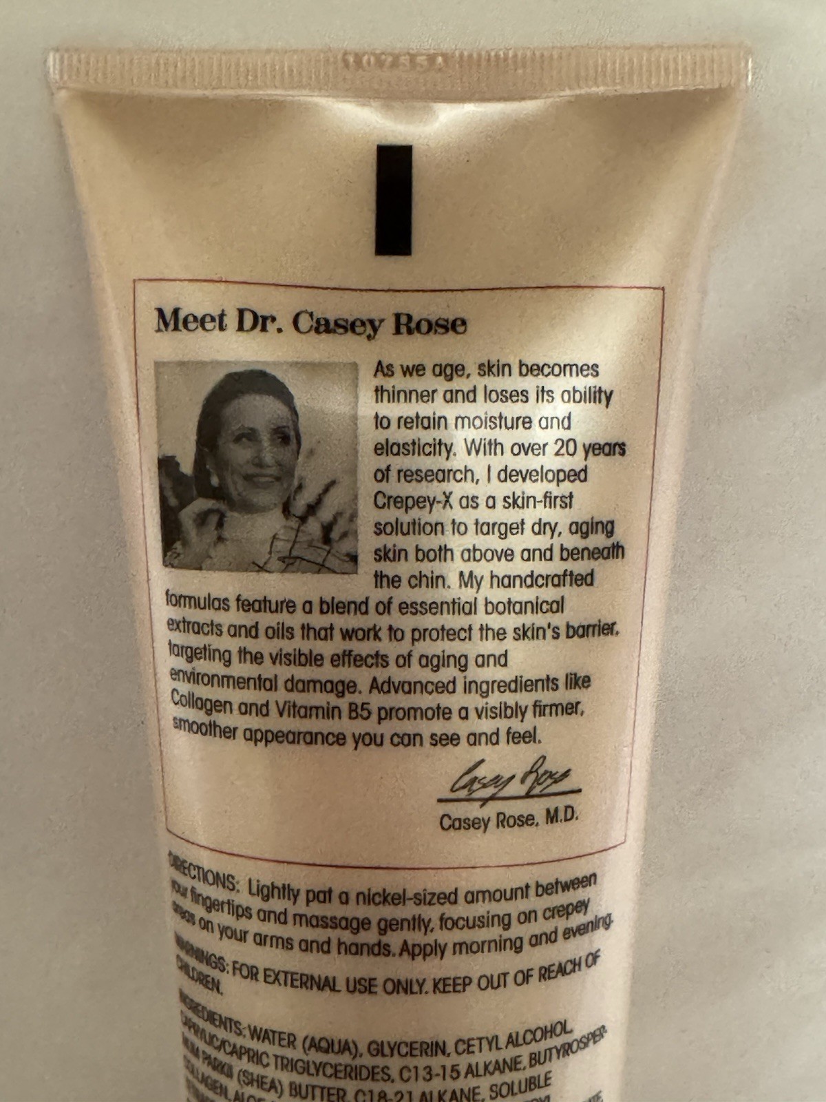 CREPEY Skin HANDS & ARMS Anti Aging Cream Shea Butter Hyaluronic Acid NEW