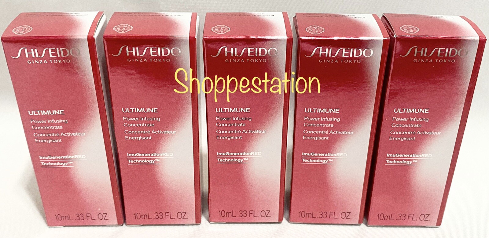 Lot Of 5 Shiseido Ultimune Power Infusing Concentrate 10ml Each New In Box