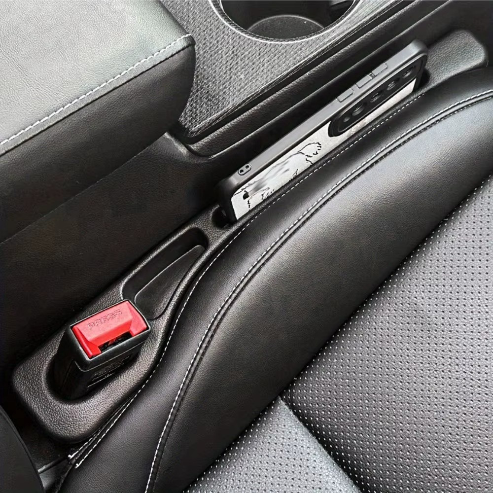 2Pcs Car Seat Gap Filler Seat Crevice Storage Box Bag Between Seats Console