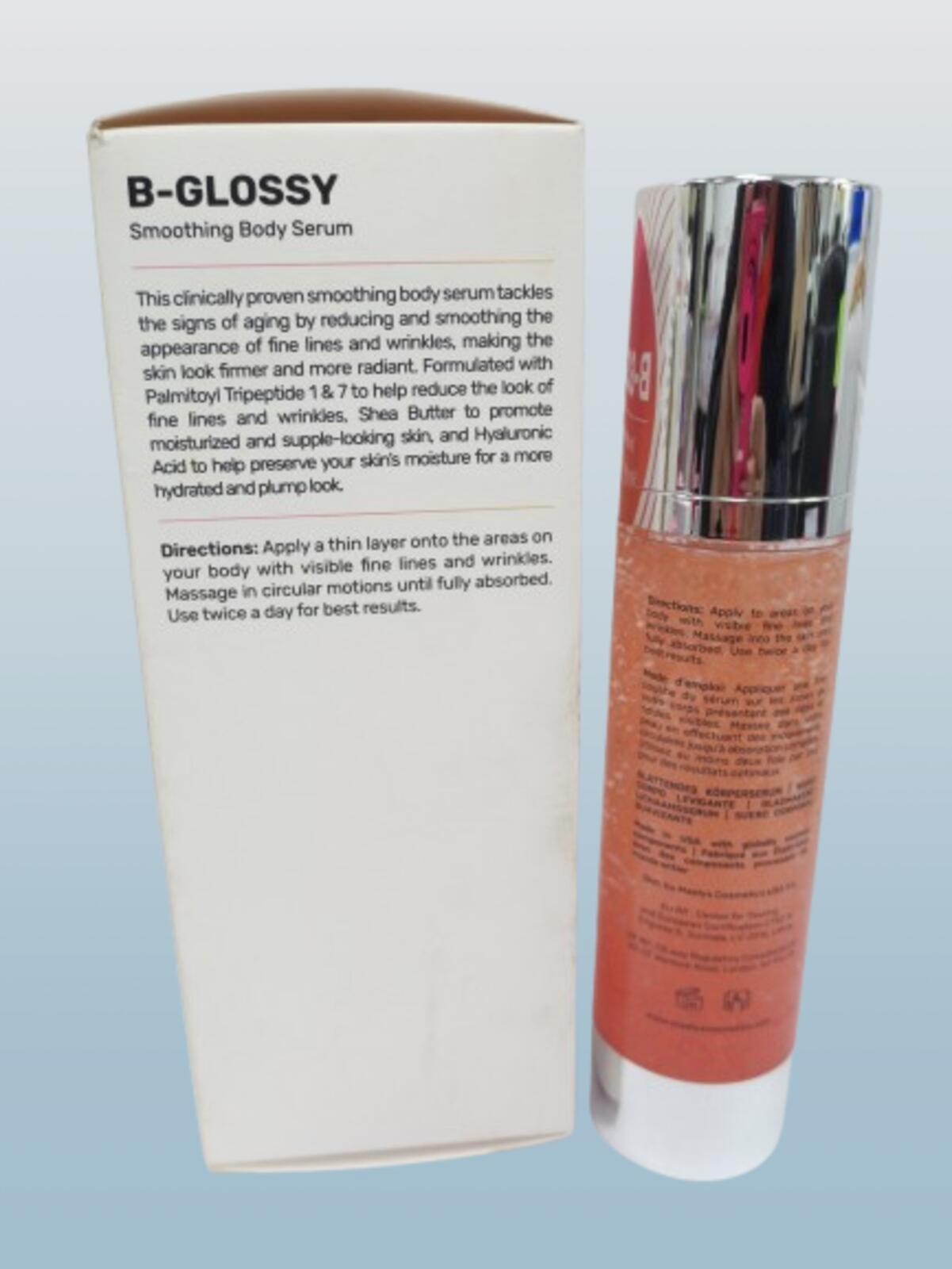 MAELYS B-GLOSSY SMOOTHING BODY SERUM 3.4 OZ BOXED