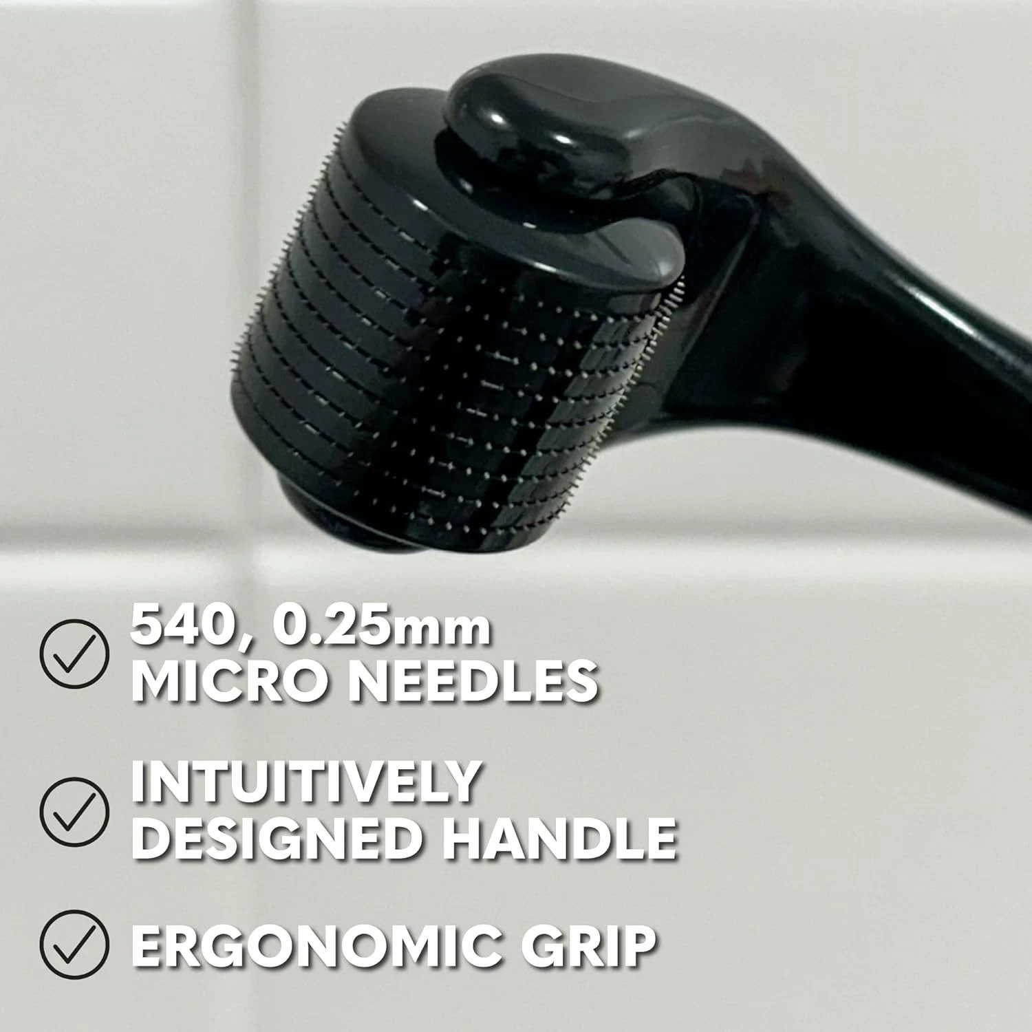 The Beard Club Derma Roller – 540 Titanium Microneedles (Face, Beard & Scalp)