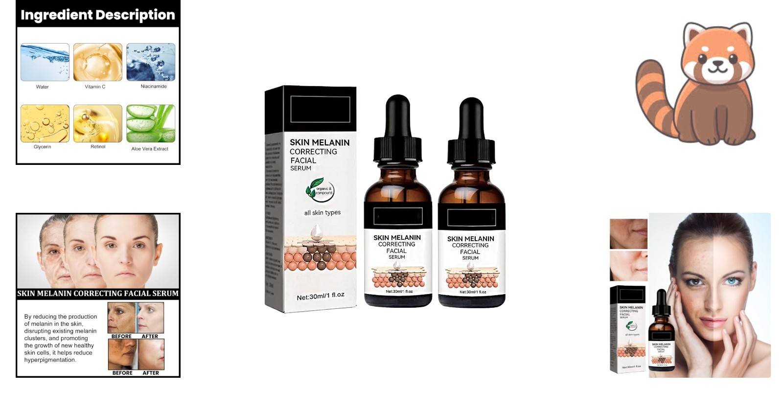Vitamin C & Collagen Infused Melanin Correcting Serum – Hydrating Duo 2.14oz