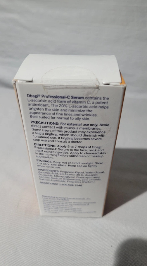 Obagi Professional-C 20% Vitamin C Serum – 1oz – New In Box – Sealed Fresh Stock