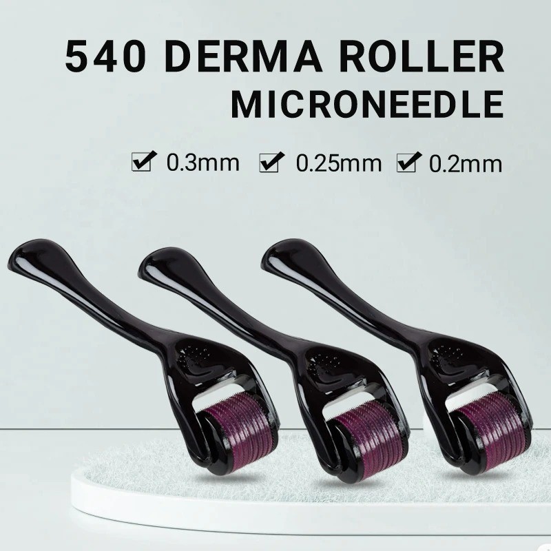 Derma Skin Roller 540 Titanium Micro Needle Anti Ageing Hair Regeneration Growth