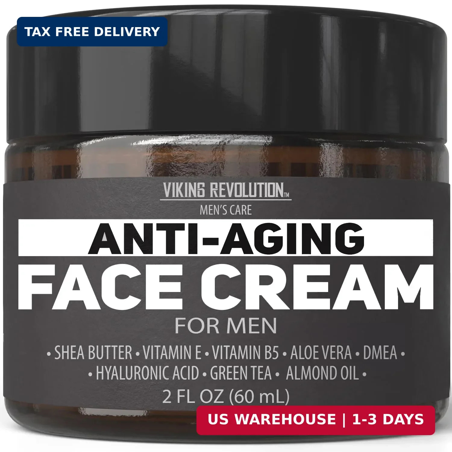 Viking Revolution Mens Anti Aging Face Cream – Mens Face Moisturizer for Men wit