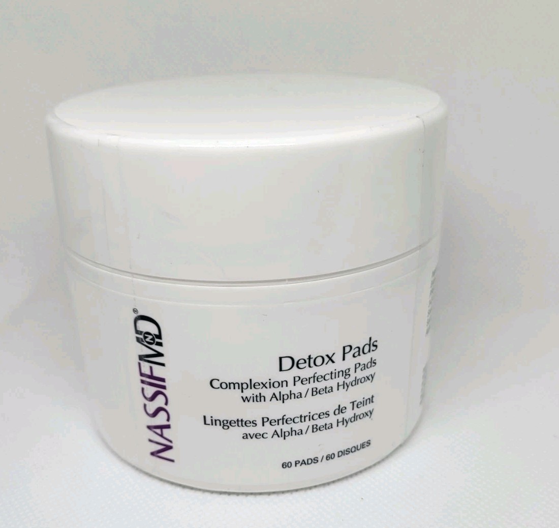 NassifMD ♡ Detox Pads Complexion Perfecting Skin Face Exfoliate Toner Wipes 60ct