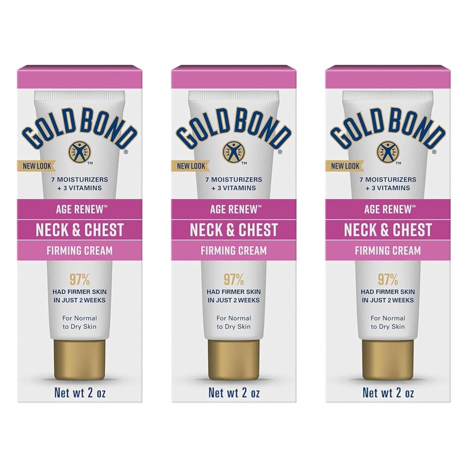 Hydrating Neck & Chest Firming Cream, 3-Pack, 2 oz Each