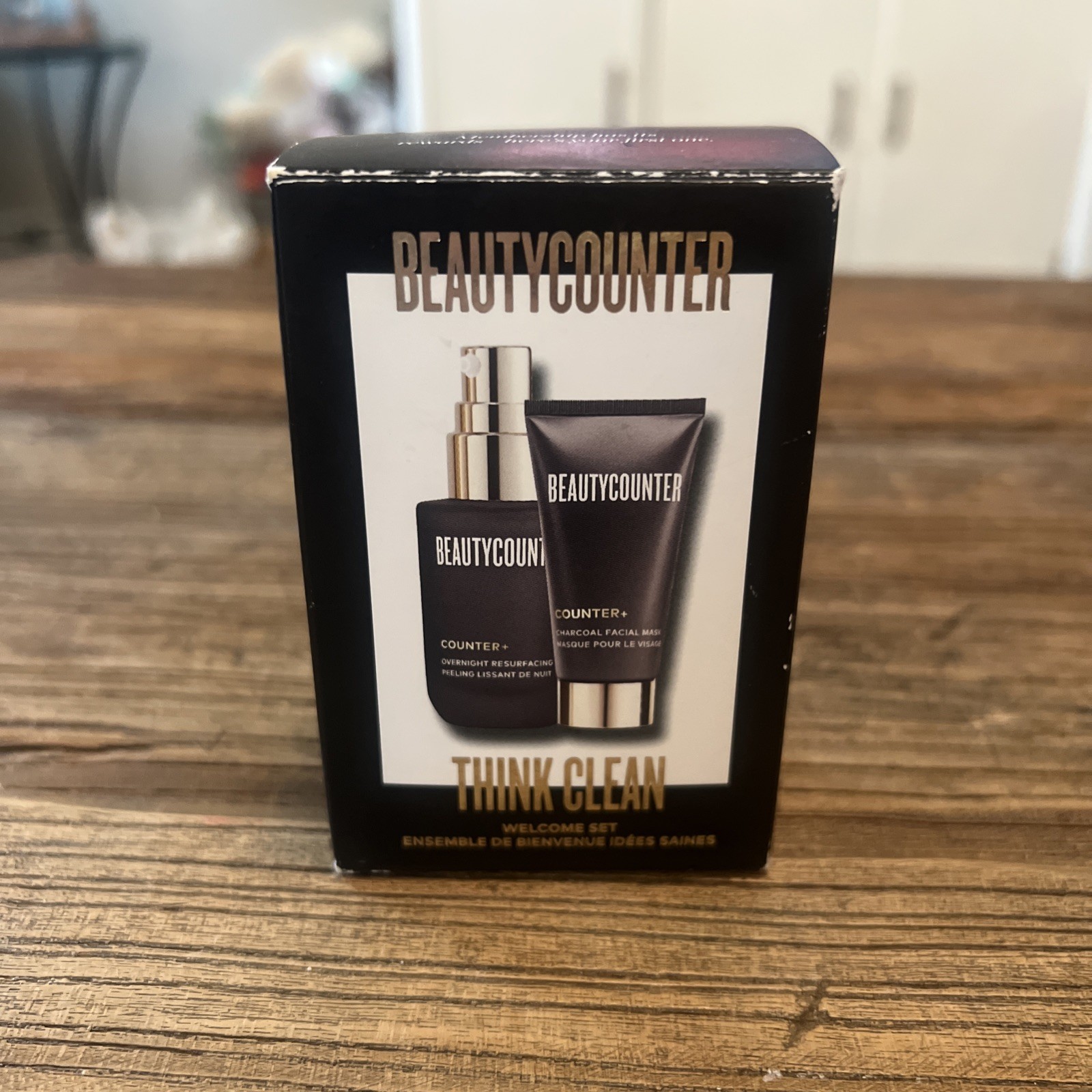 Beautycounter Think Clean Welcome Set /Overnight Peel / Charcoal Face Mask. 15ml