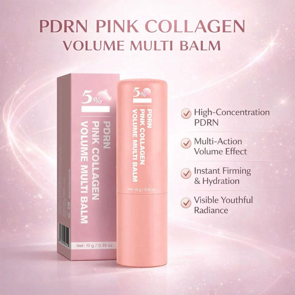 Pink Collagen Volume Multi Balm Stick – Wrinkle & Hydrating Stick for Face, Lips