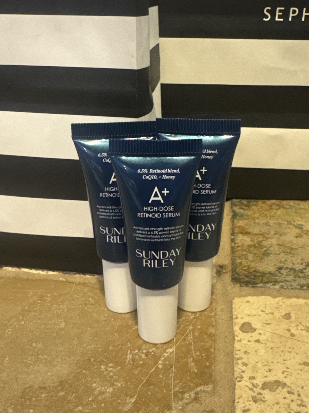 Set of 3 A+ Sunday Riley High-Dose Retinoid Serum Travel Size 0.17 oz 5ml
