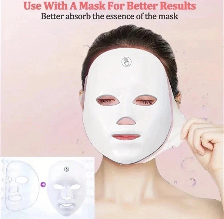 Led Light Therapy Mask, 7 Color Led Face Mask Light Therapy, Red Light Face Mask