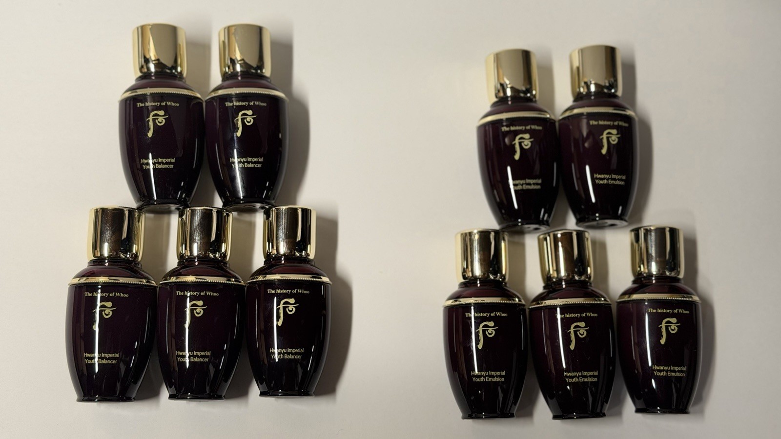 THE HISTORY OF WHOO HWANYU IMPERIAL YOUTH BALANCER 5PCS & EMULSION 5PCS, 25mlx10