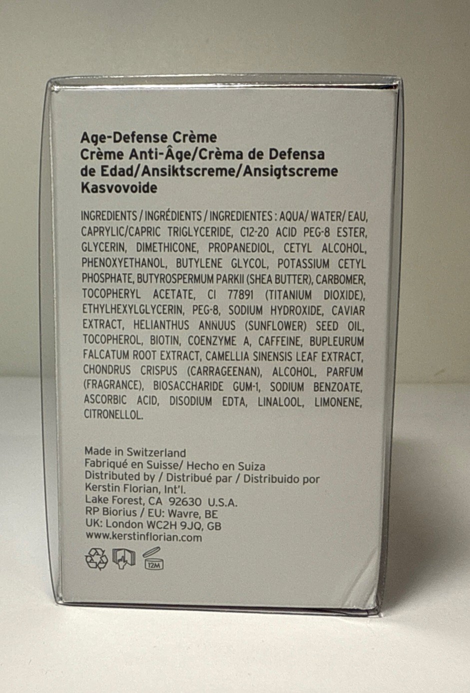 Kerstin Florian Caviar Age-Defense Creme Anti-Age NEW in Box 50ml/1.7 FL OZ Firm