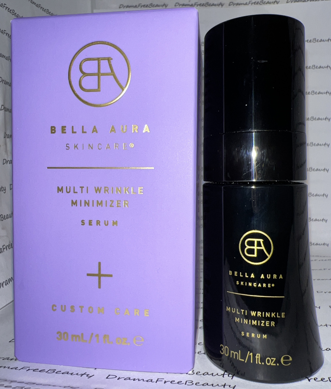 Bella Aura Skincare Custom Care Multi Wrinkle Minimizer Serum, $170 BNIB +Extras