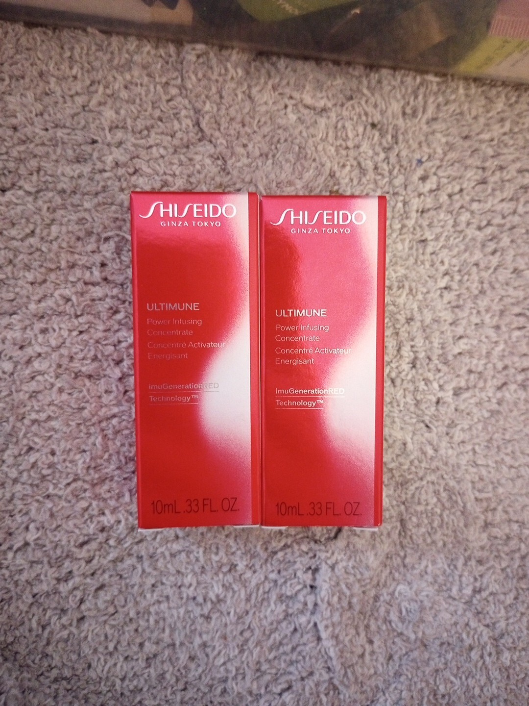 2 Shiseido Ultimune Power Infusing Concentrate Serum .33 fl oz/10ml Ea NIB FRESH