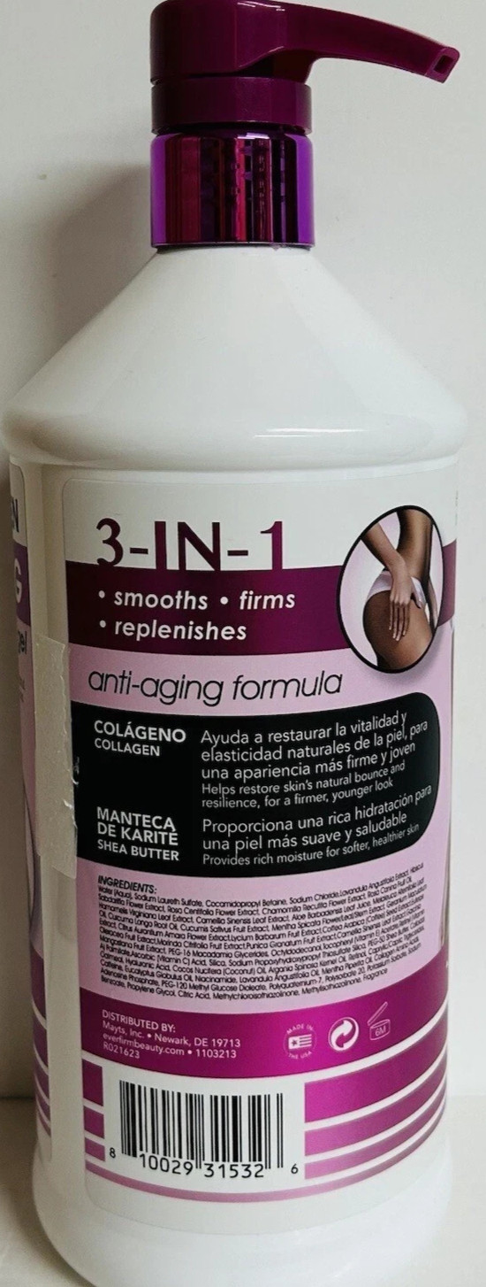 Everfirm Beauty ~Collagen Firming Body Lift Lotion w/Caffeine + Vitamin C 32 oz