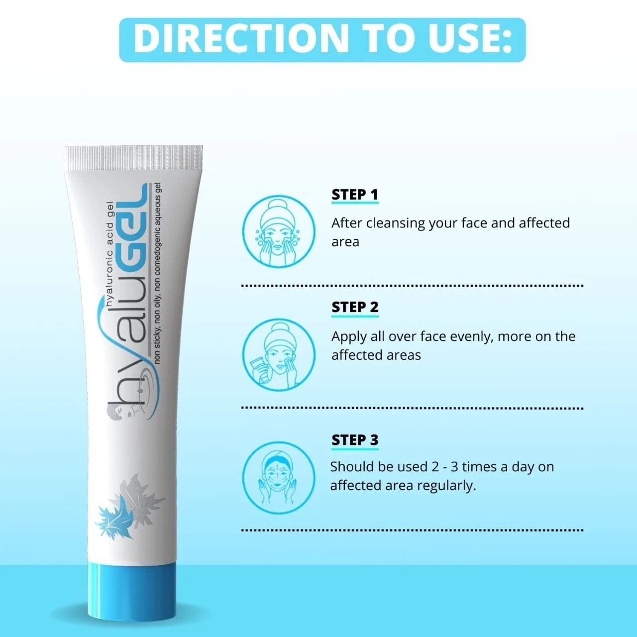 Ethiglo Hyalugel Anti-Acne Hyaluronic Acid Paraben-Free Gel, 30g
