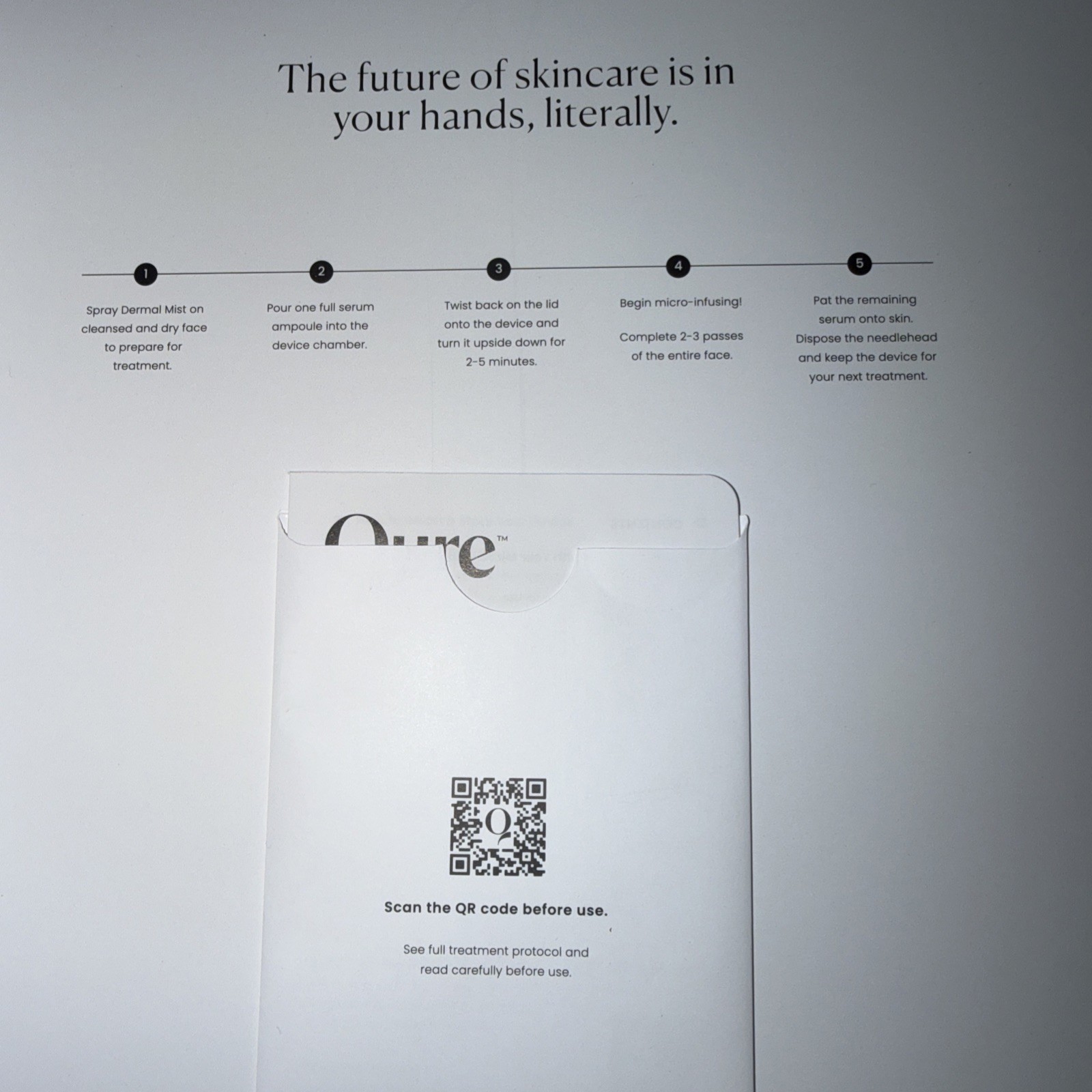 Qure Skincare Micro-Infusion System 3 Month For Wrinkles