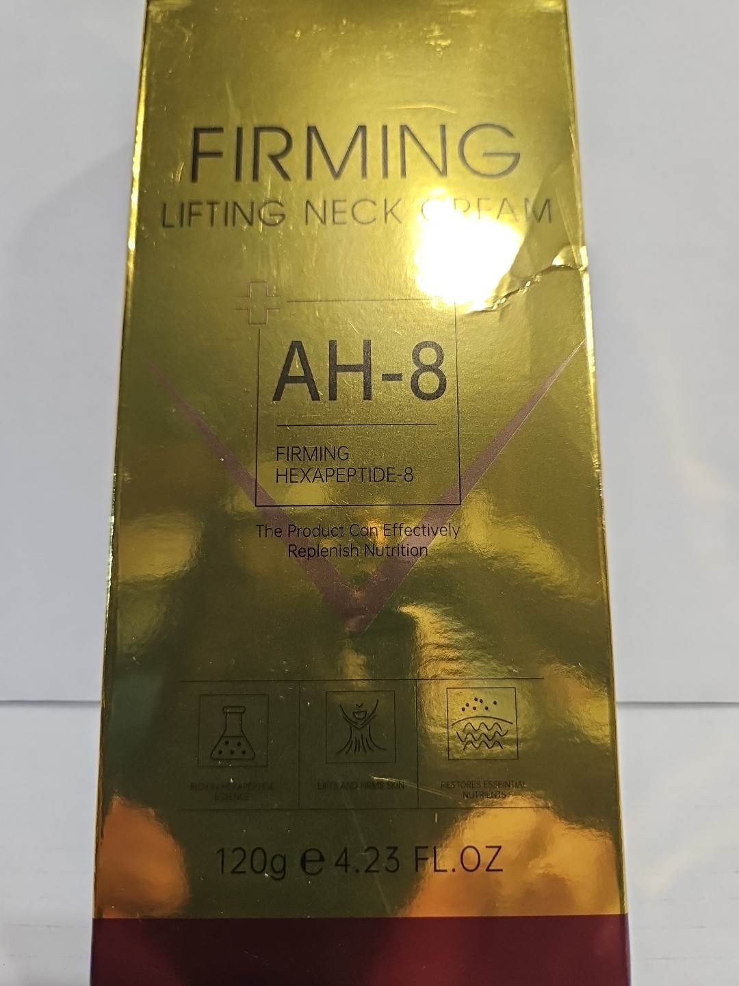 AH-8 Firming Lifting Neck Cream Hexapeptide-8 Anti-Aging Roller Massager 4.23oz