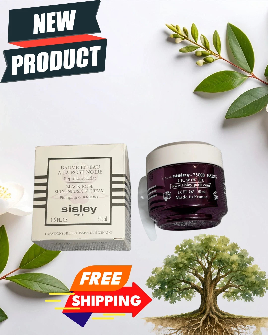 Sisley Black Rose Skin Infusion Cream 1.6oz/50mL New In Sealed Box