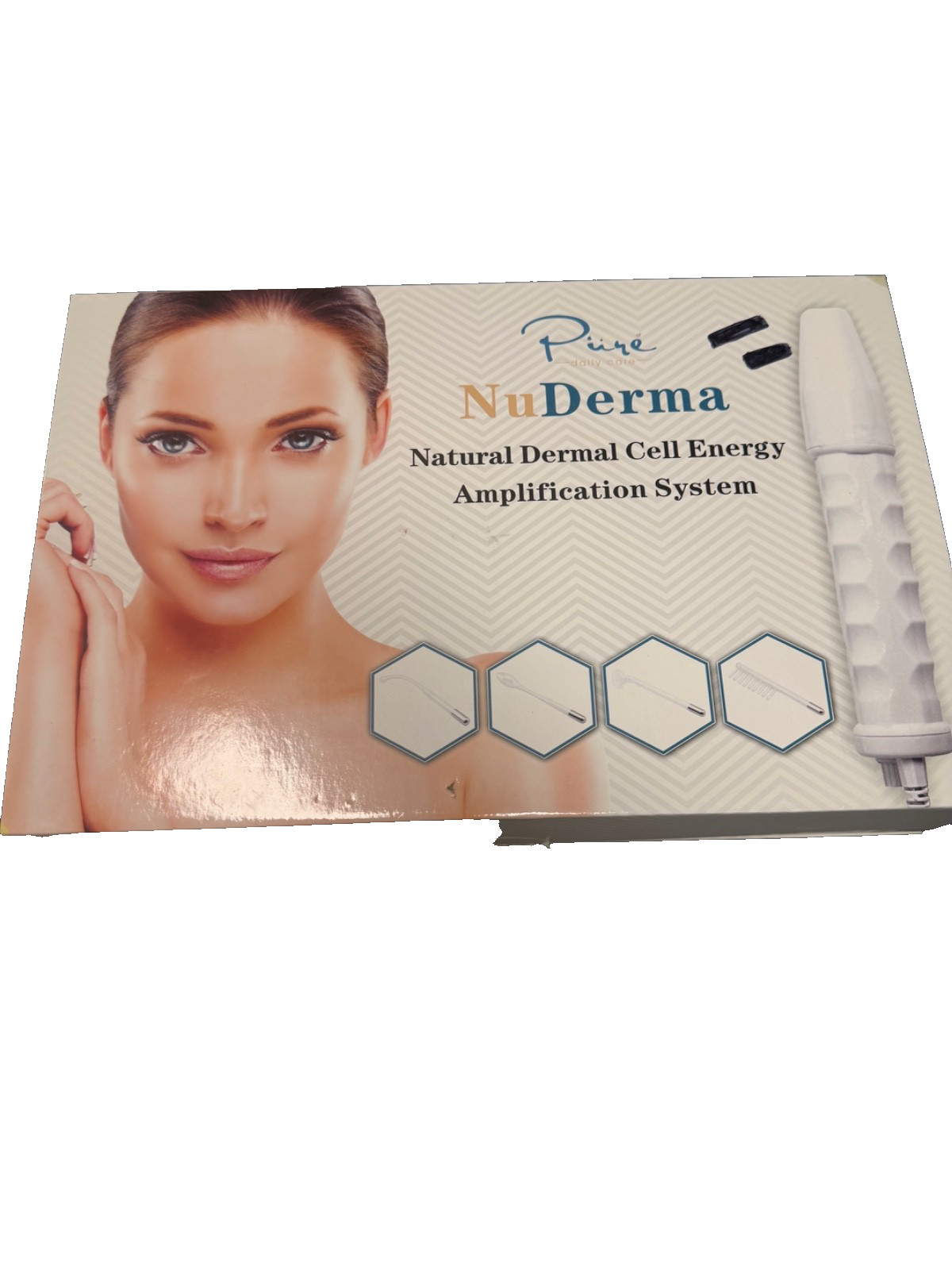 Skin Therapy Wand Machine Neon Anti Aging.Pure Daily Care NuDerma Handheld