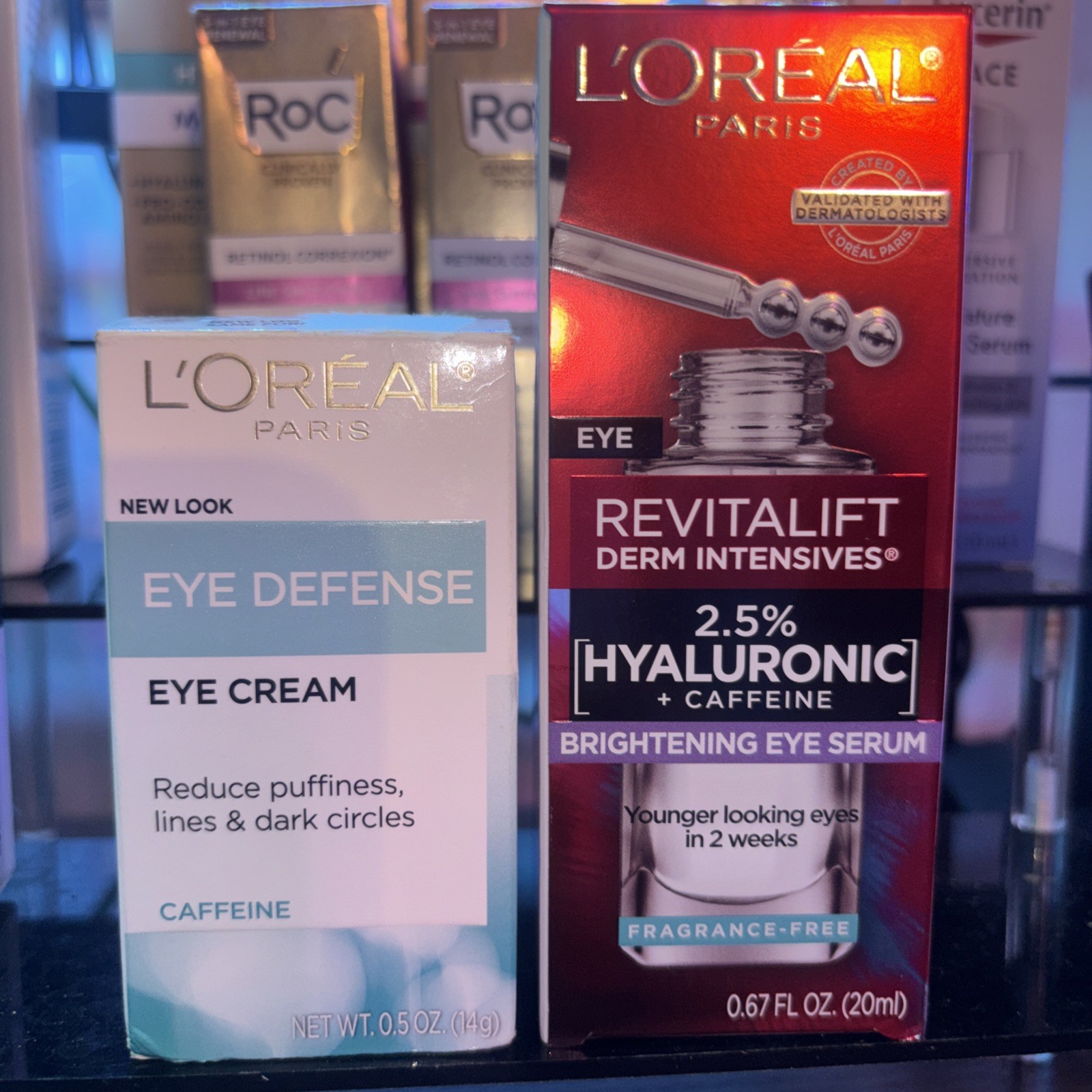 L’Oréal Revitalift Derm Intensives Hyaluronic Acid Caffeine Serum&Eye Cream 0.5