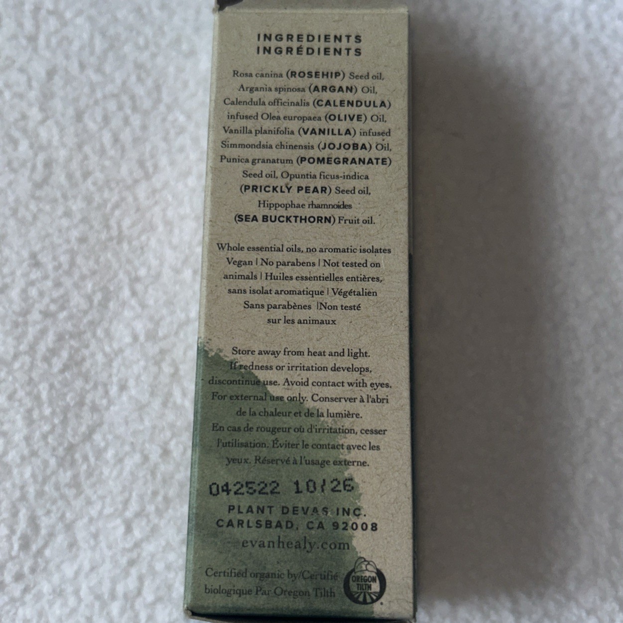 evanhealy Sanctuary Nectar Serum 0.5oz/15mL EXP 10/26 NEW Rosehip Jojoba VEGAN