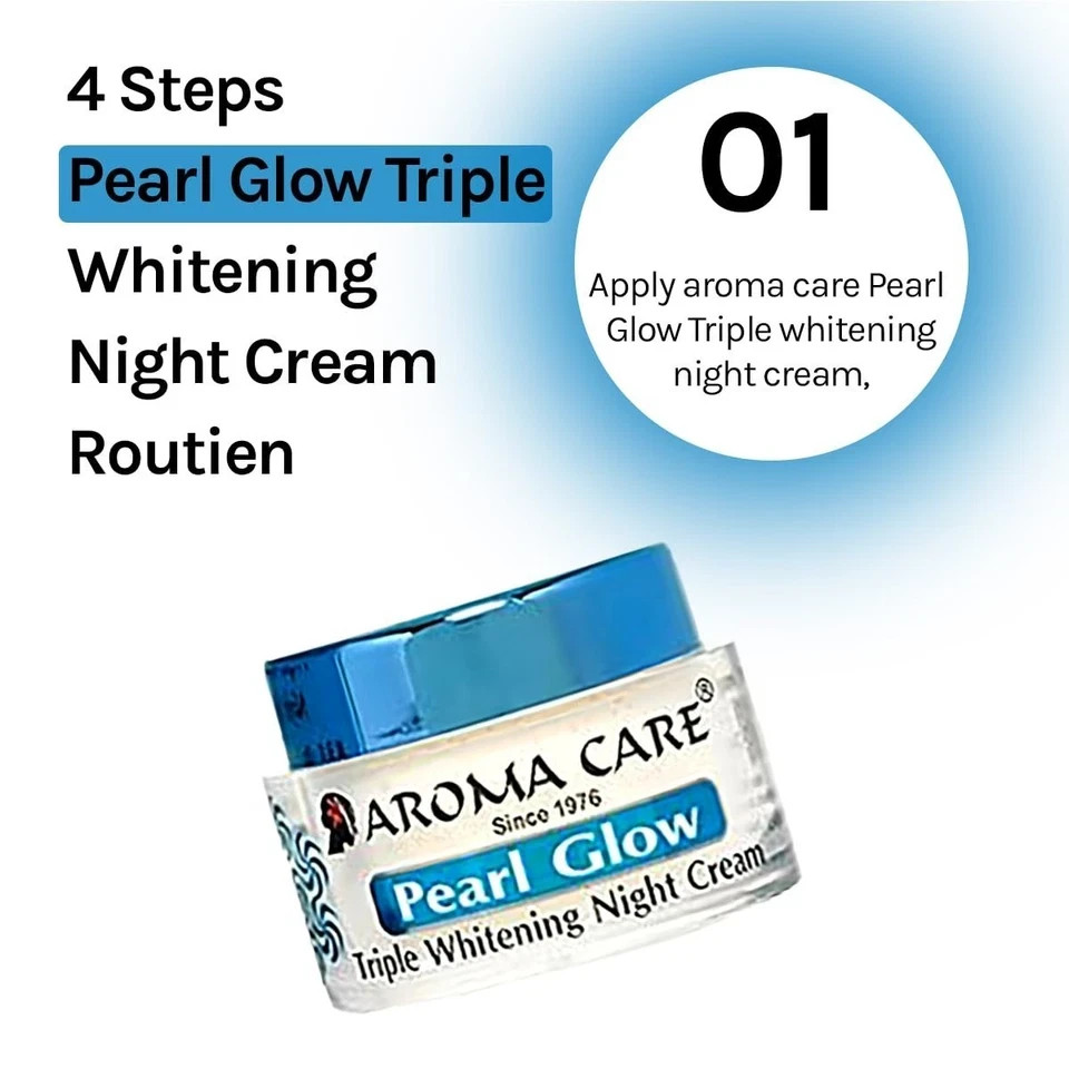 Aroma Care Pearl Glow Night Cream 15gm Brightening Anty Wrinkle Moisturizing Pro