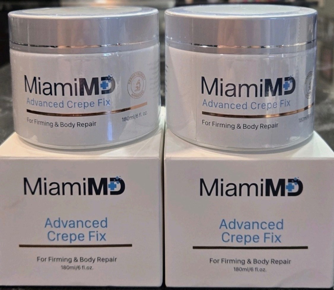 2 Miami MD Advanced Crepe Fix For Firming Body Repair 6oz Large Size New Sealed