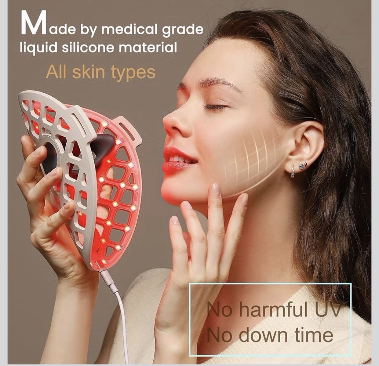 Beauty LED Mask – Red Light & Infrared Light Therapy Face Mask for Wrinkles – Bl