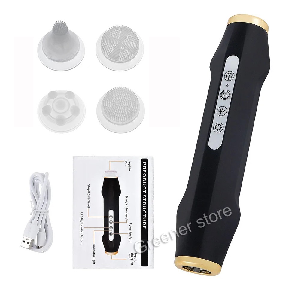Facial SPA CO2 Bubble Oxygen Beauty Machine Gel Skin Bright Exfoliates Pods Kit