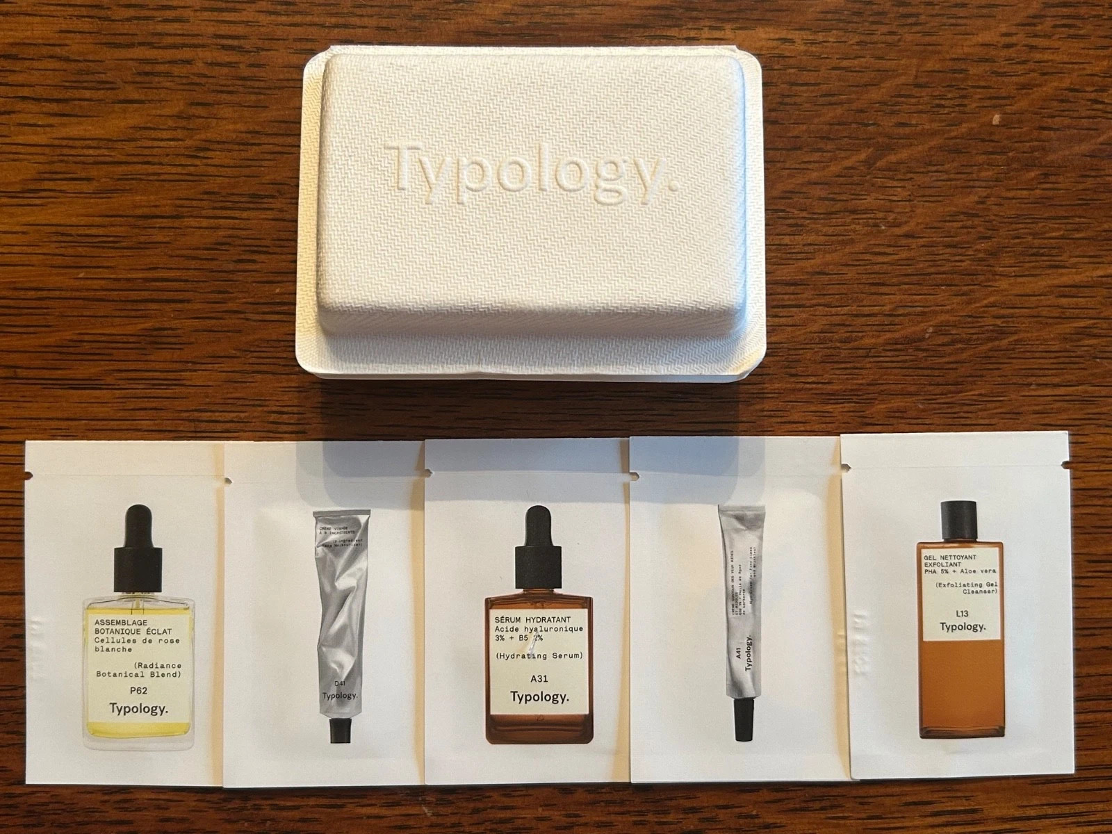 Typology 5 Piece Face Care Starter Pack Skincare Sample Set New Made In France
