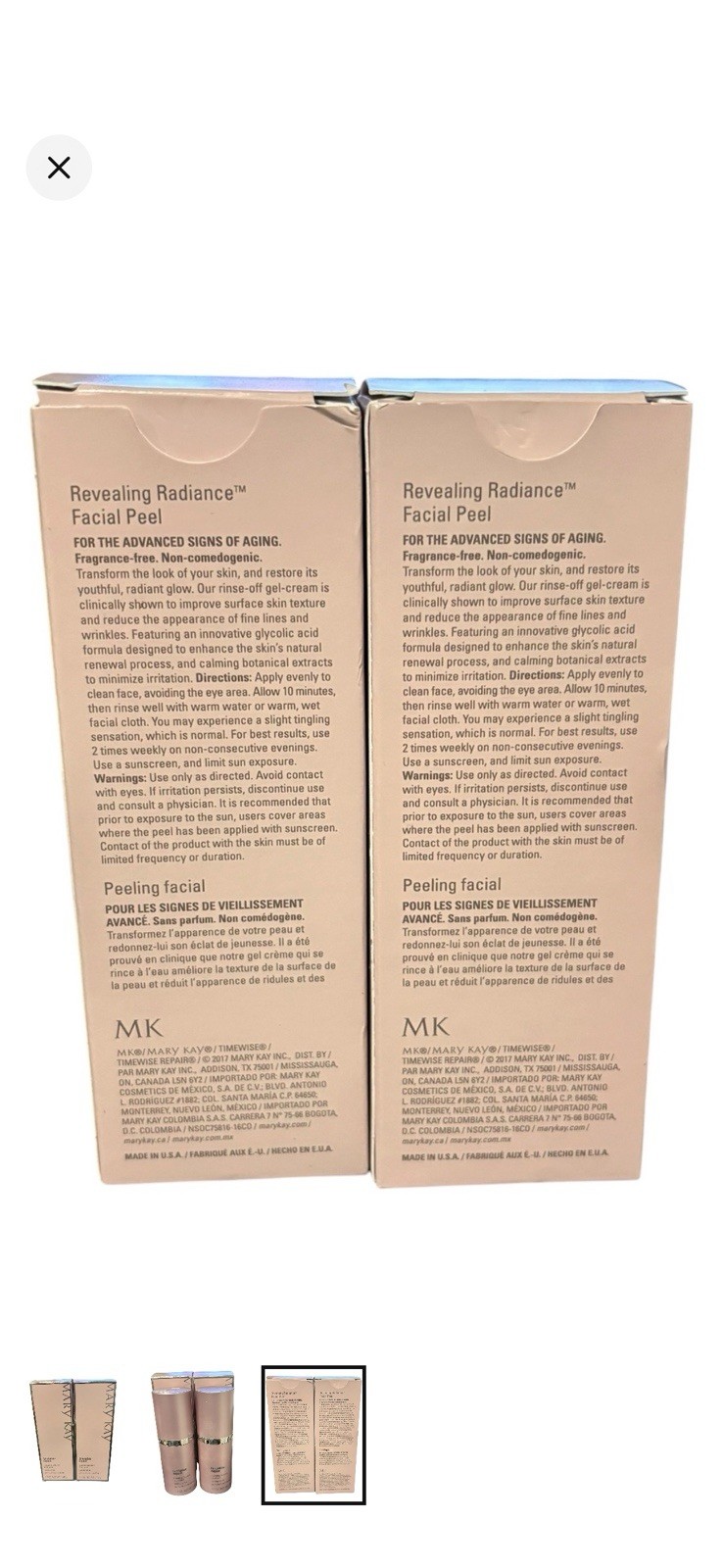 Mary Kay TimeWise Repair Revealing Radiance Facial Peel LOT OF 2 – 1.7 oz 088897