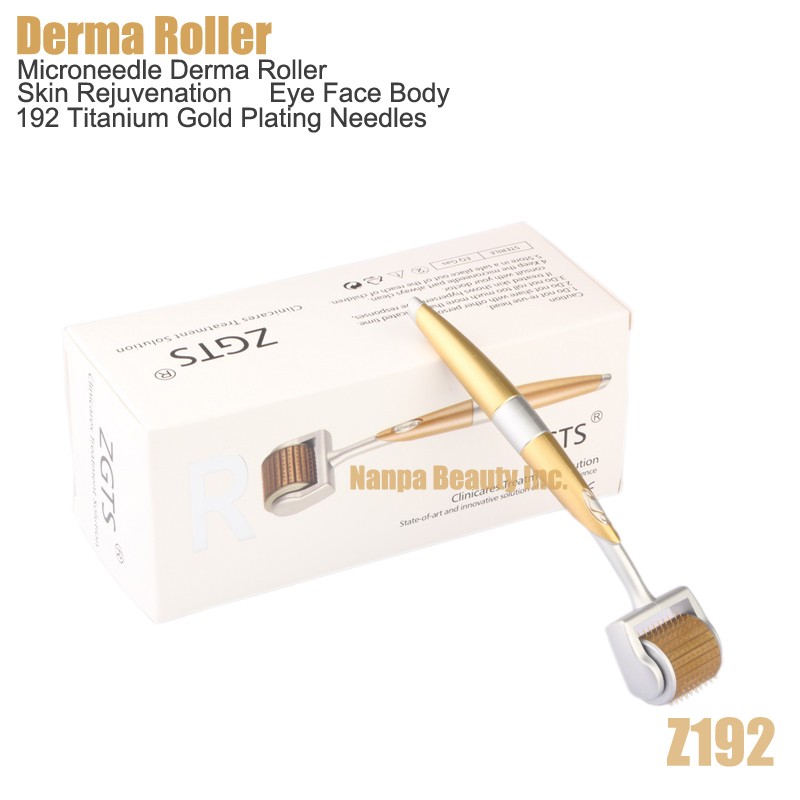 (192 Pins）Titanium Derma Roller For Scars, Stretch Marks Micro Derma Skin Roller